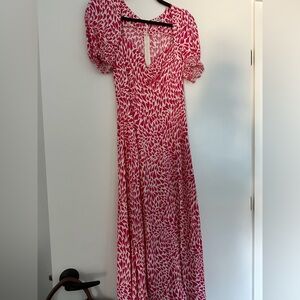 Reformation pink heart Lacey dress